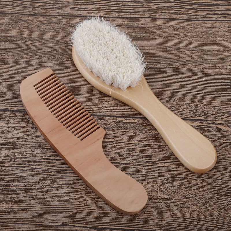 Wooden Baby Bath Comb Set with Airbag Massage Brush